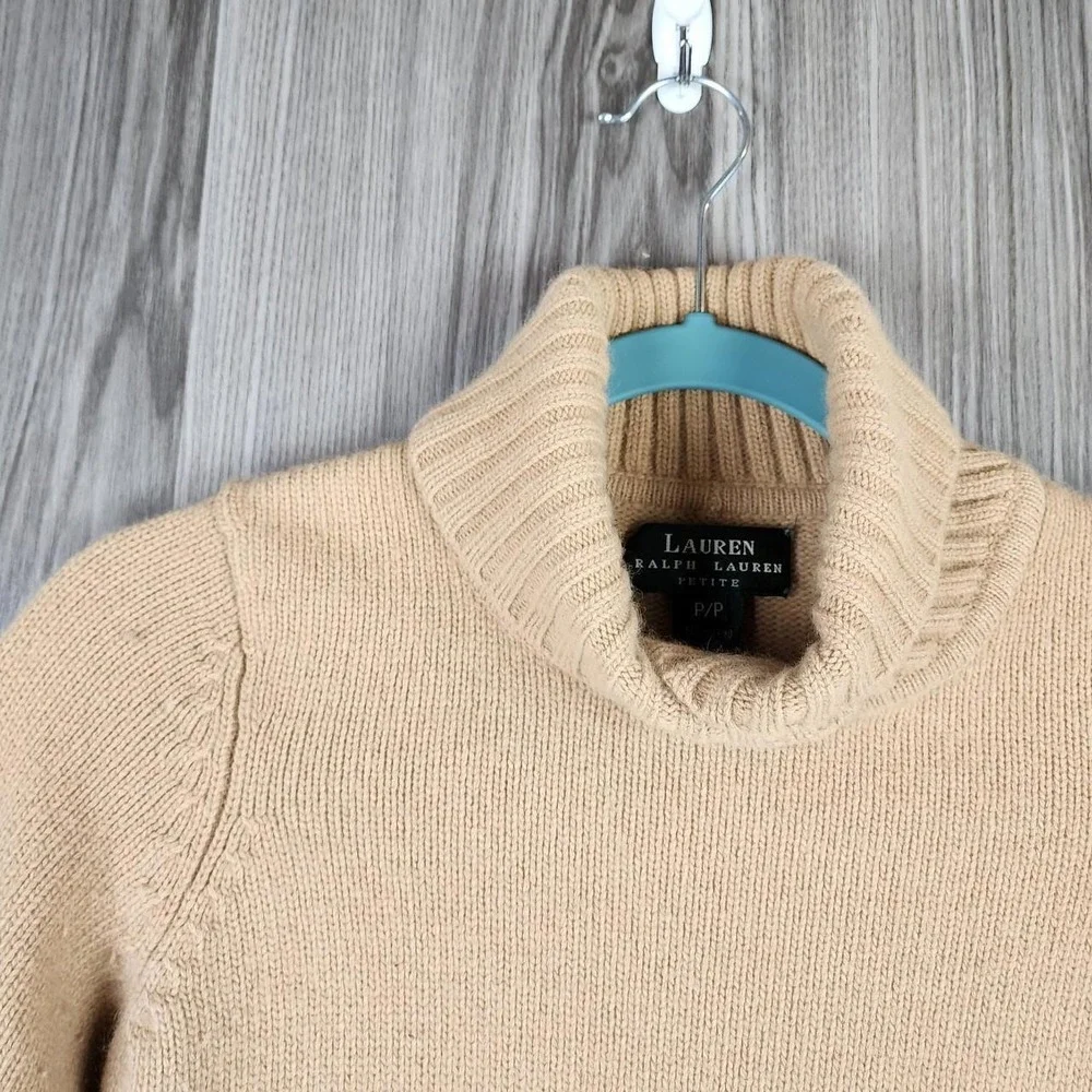 Vintage‎ Ralph Lauren Angora Cashmere Soft Turtleneck Sweater Size P/P
